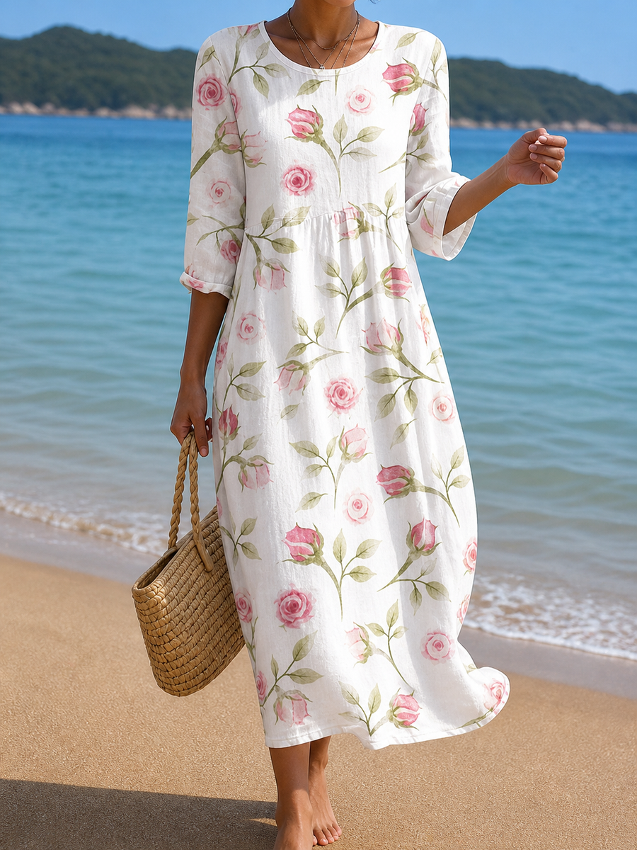 Amelie | White Wildflower Dress