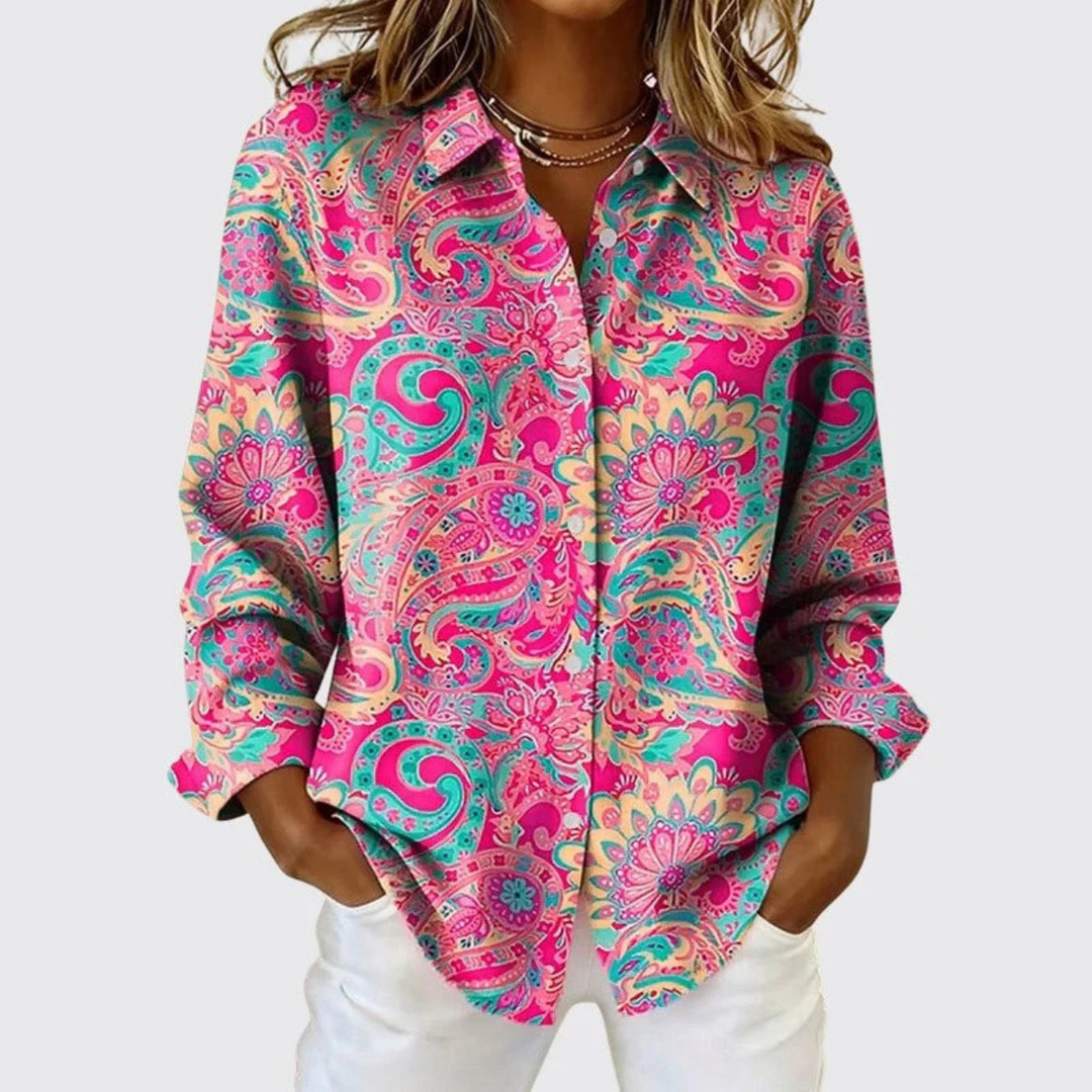 Joanna | Paisley Button-Up Blouse