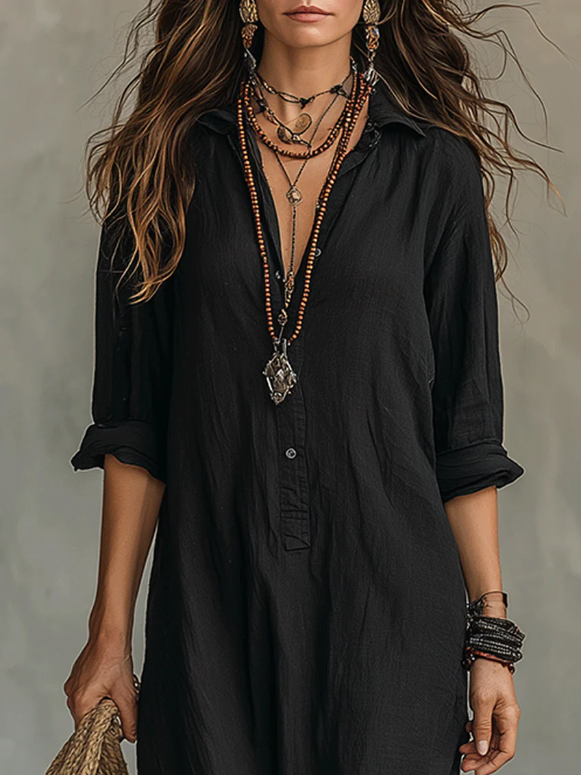 Soline | Long Maxi Dress With Buttoms