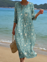 Mila | Teal Floral Midi Dress