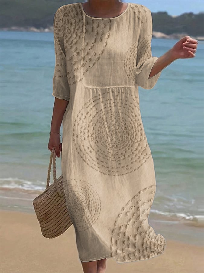 Lucinda | Embroidered Circle Beach Dress