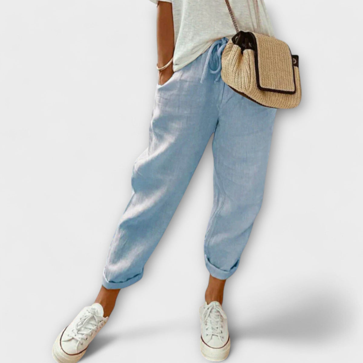 Ella | Elegant cotton-linen pants