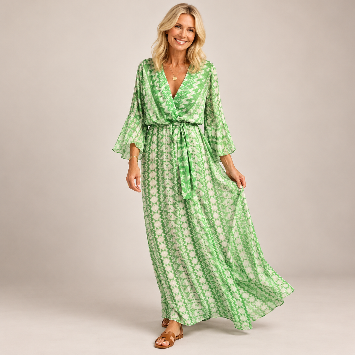 Calla | Bohemian Print Maxi Dress
