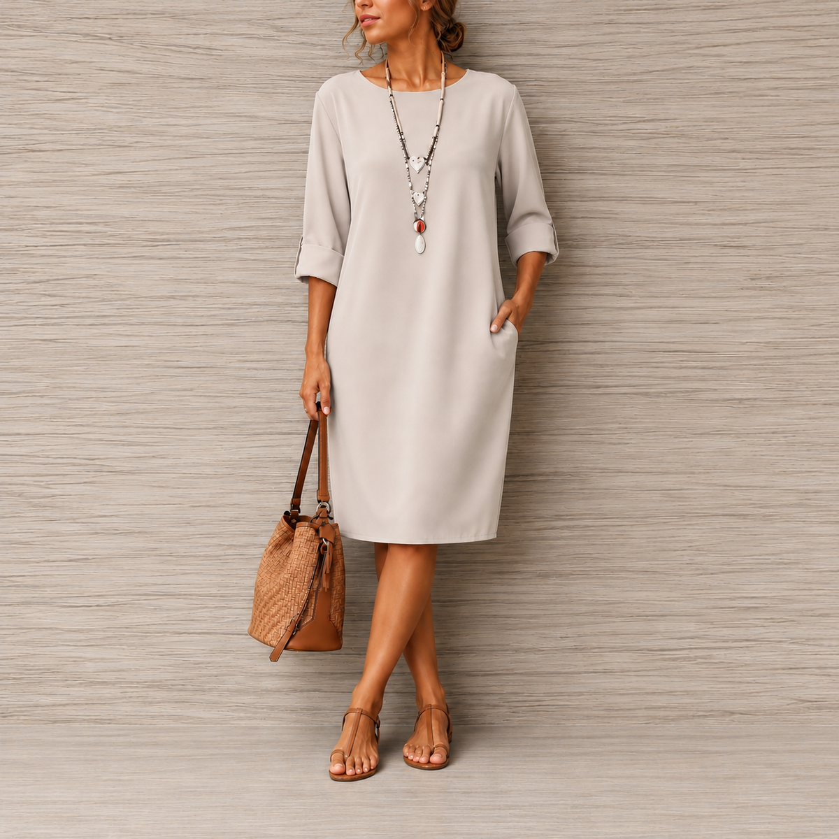 Odette | Tummy-Concealing Midi Dress