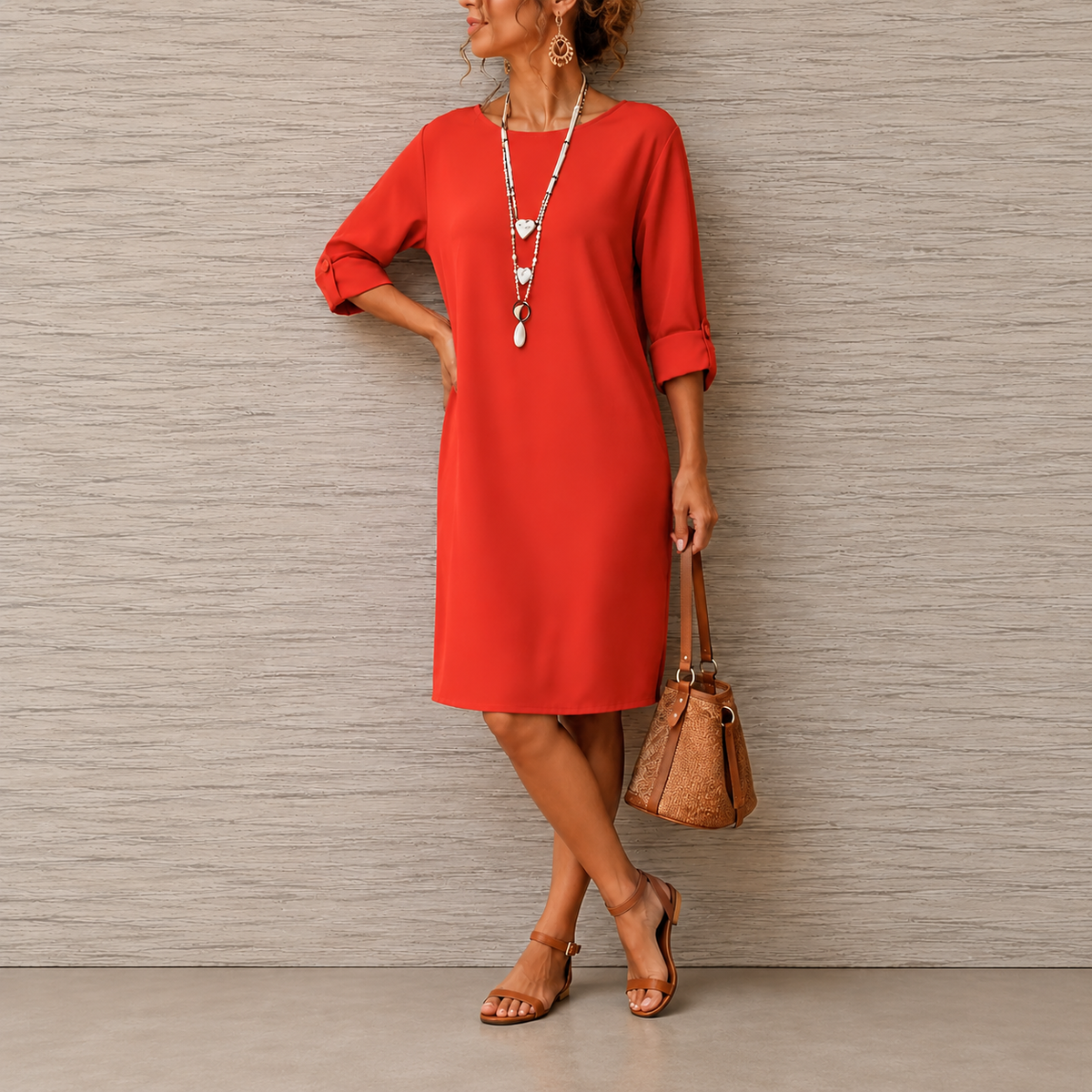 Odette | Tummy-Concealing Midi Dress