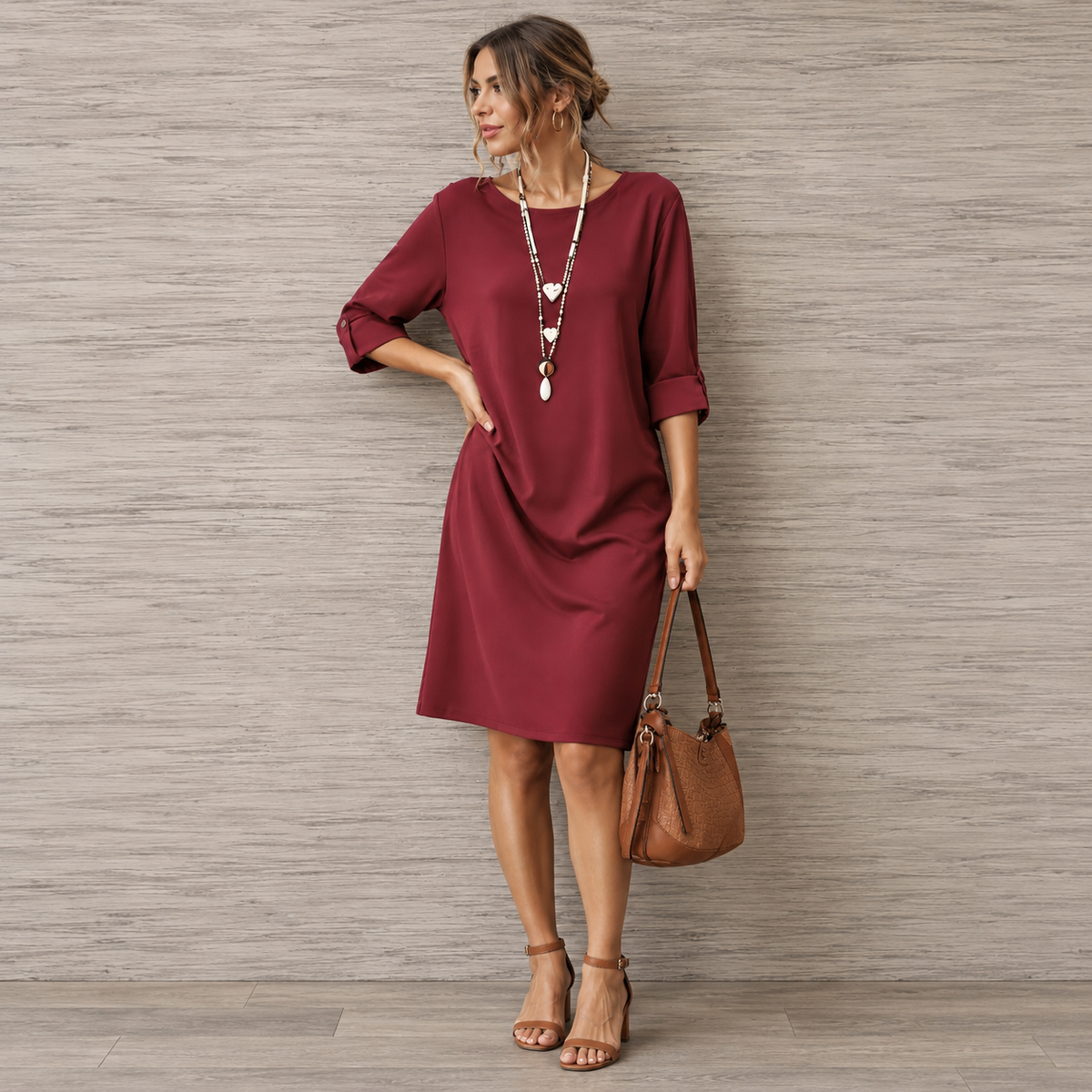 Odette | Tummy-Concealing Midi Dress