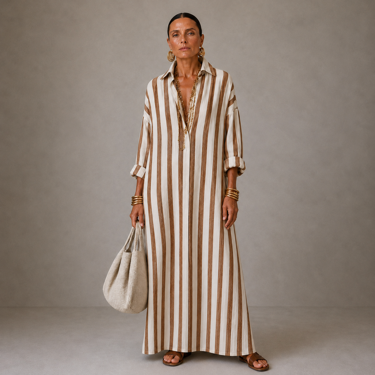 Nadia | Striped Maxi Dress