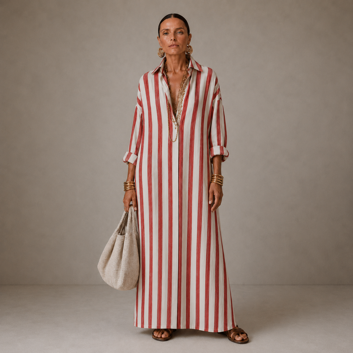 Nadia | Striped Maxi Dress