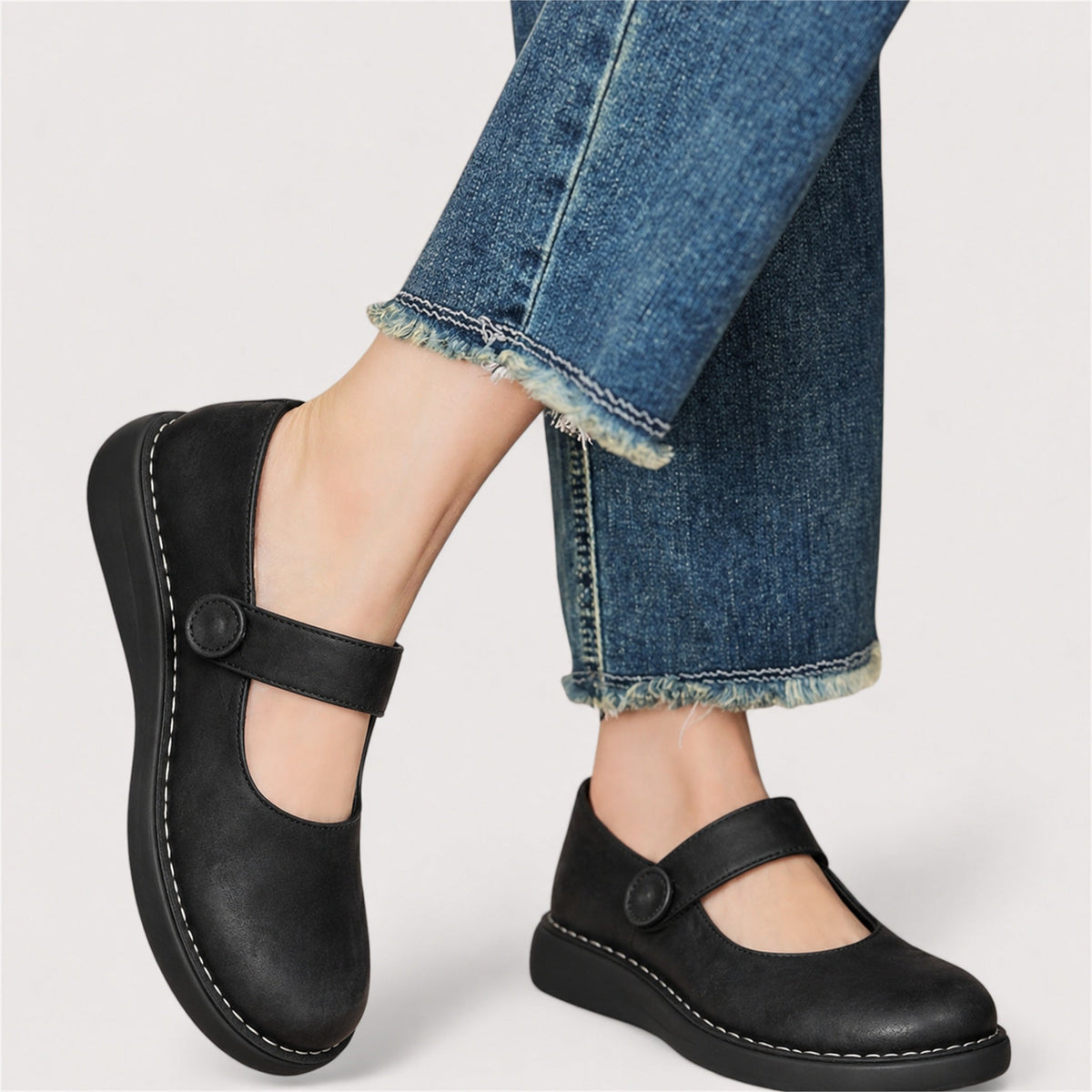 Janina | Cushioned Comfort Shoes - Black