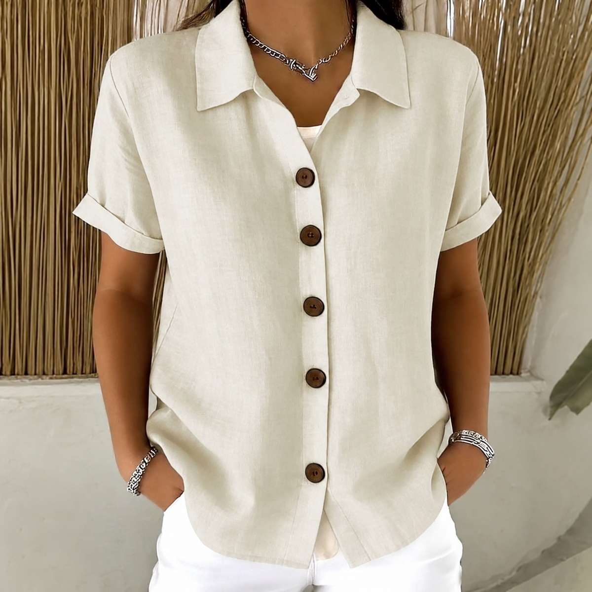 Daphne | Relaxed Button-Front Shirt