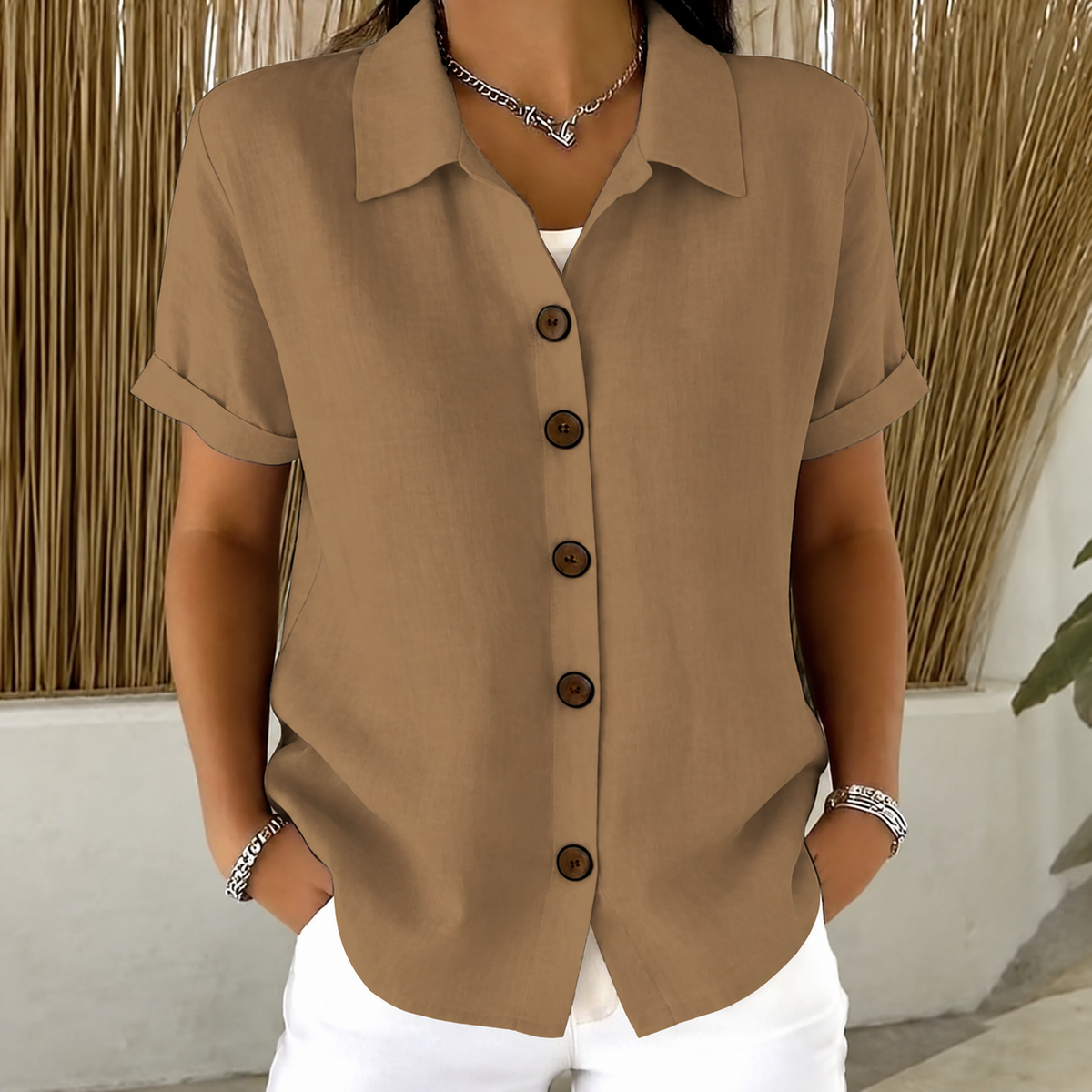 Daphne | Relaxed Button-Front Shirt