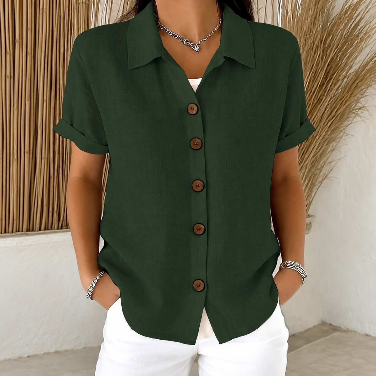 Daphne | Relaxed Button-Front Shirt