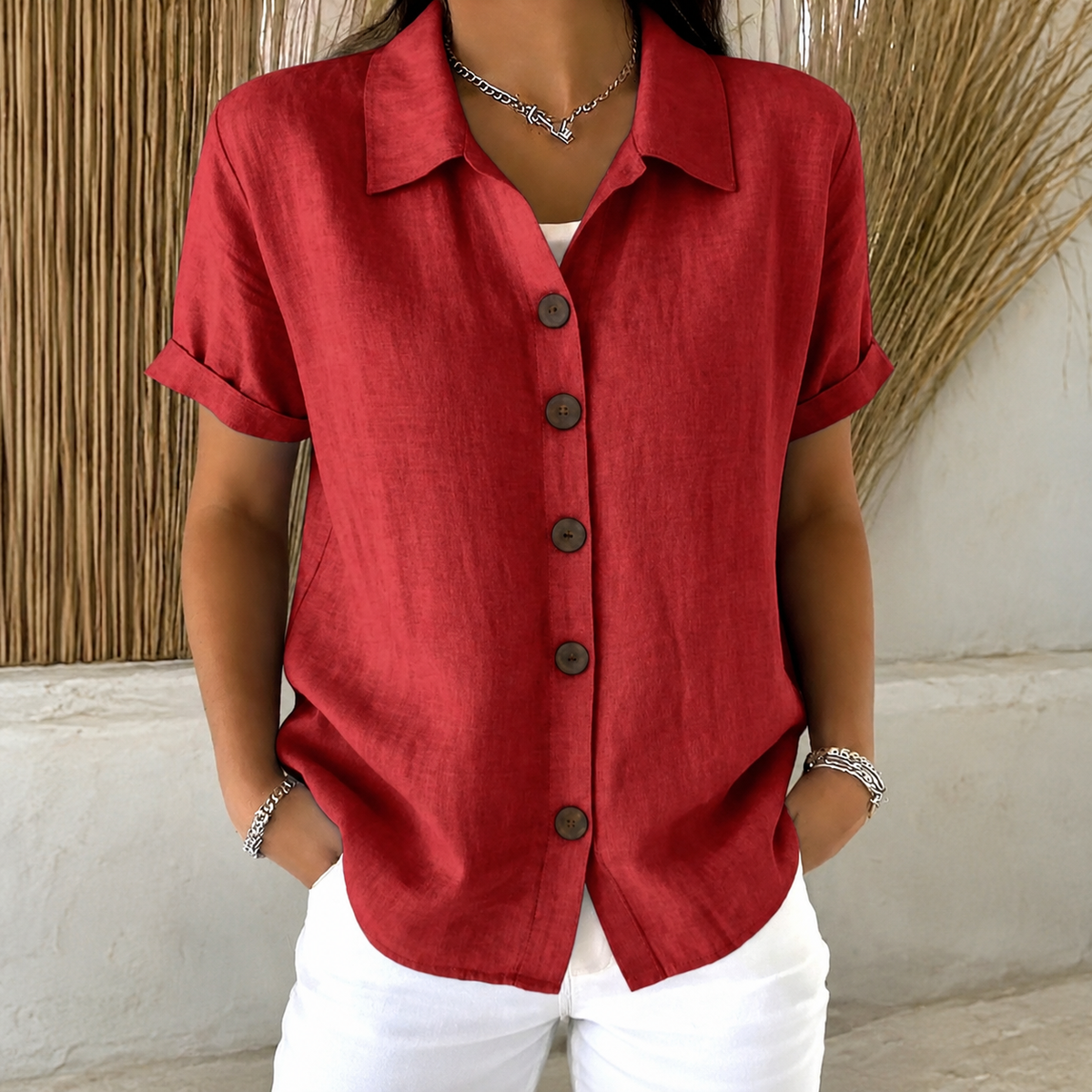 Daphne | Relaxed Button-Front Shirt