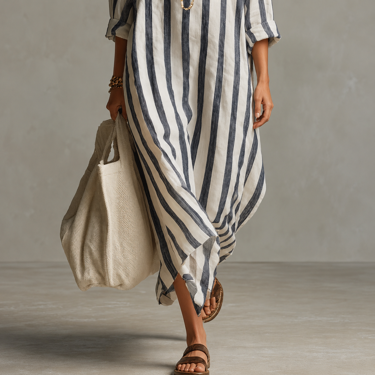 Nadia | Striped Maxi Dress