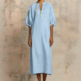 Marlowe | Relaxed Puff-Sleeve Maxi Dress
