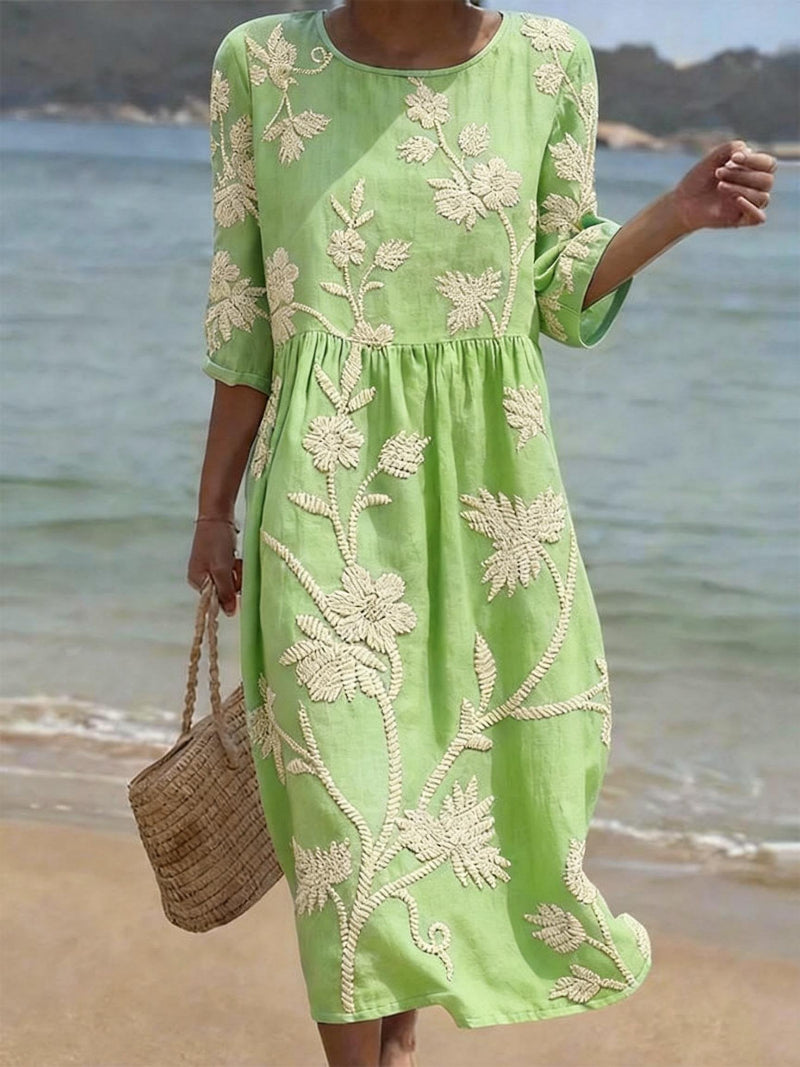 Menta | Light Green Floral Dress