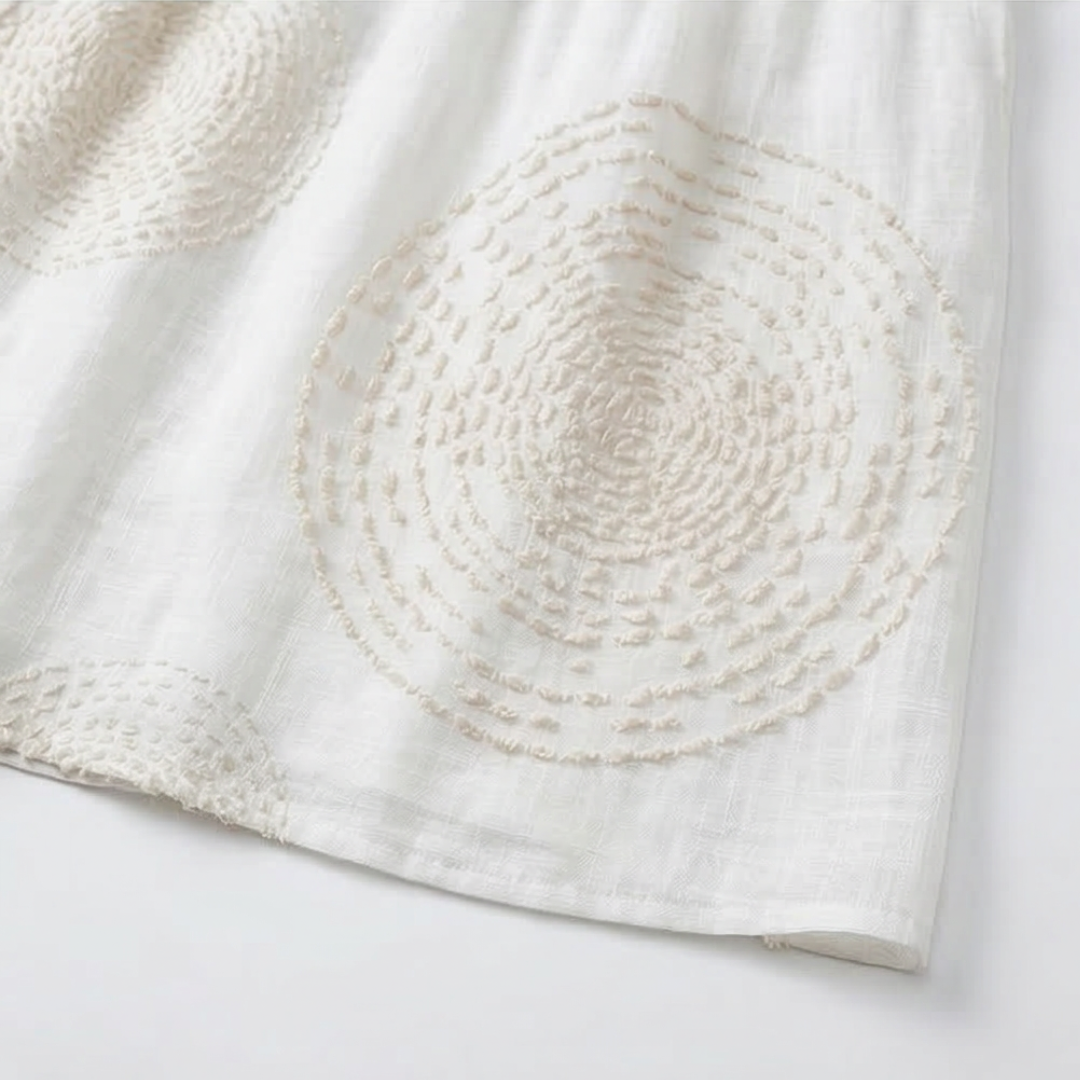 Selene | White Embroidered Beach Dress