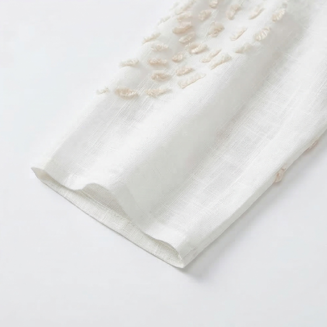 Selene | White Embroidered Beach Dress