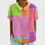 Tess - Colourful Patchwork Shirt