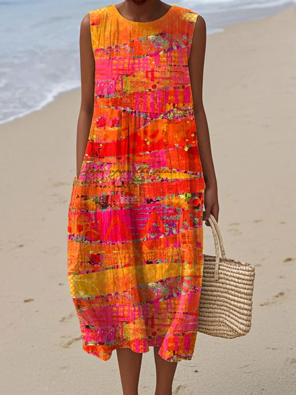 Elizabeth | Sunset Midi Dress