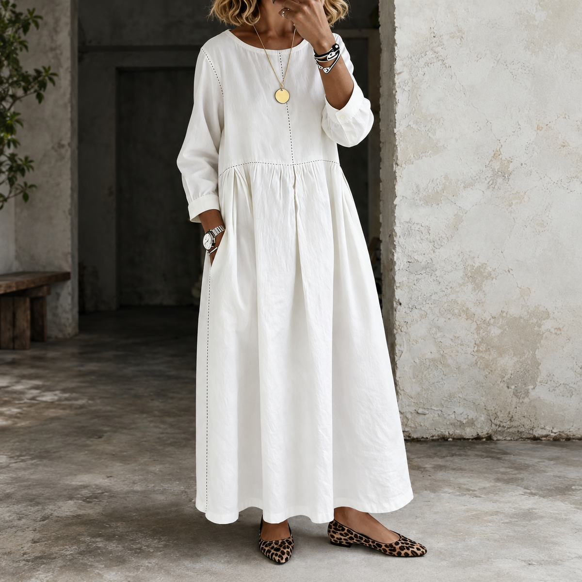 Zephyrelle | Vintage Denim Maxi Dress