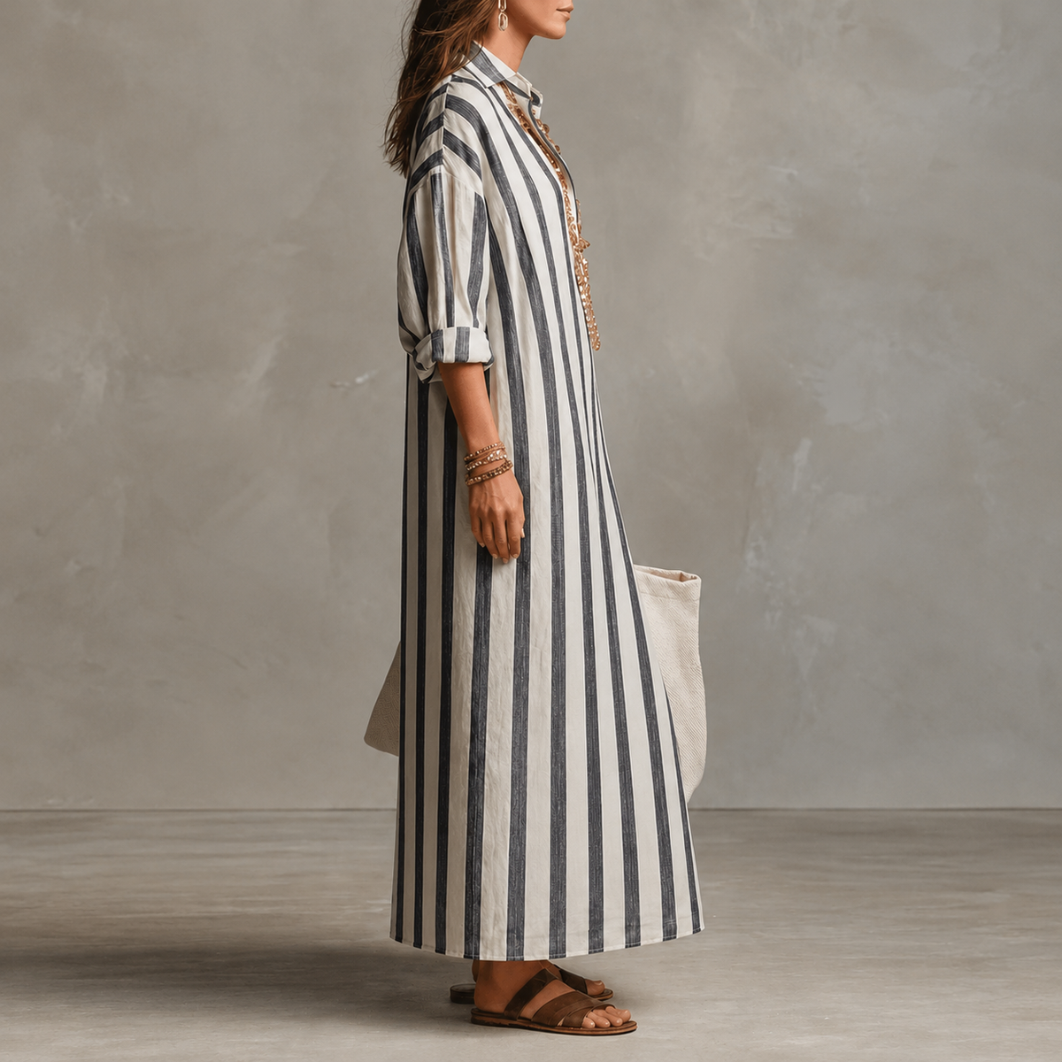 Nadia | Striped Maxi Dress