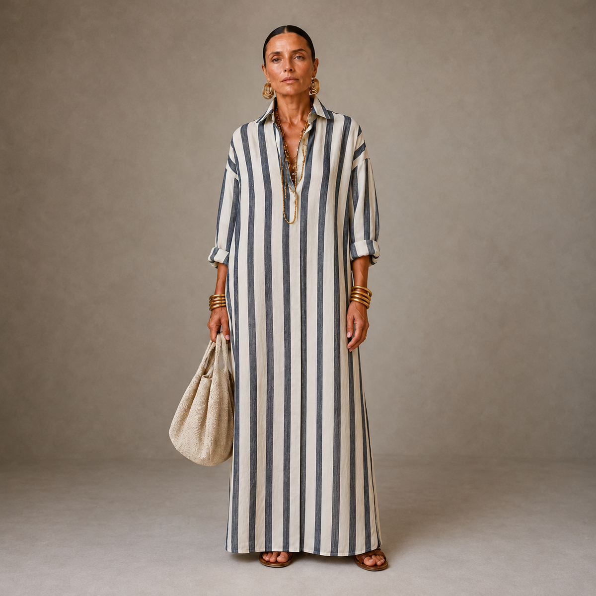 Nadia | Striped Maxi Dress