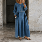 Zephyrelle | Vintage Denim Maxi Dress