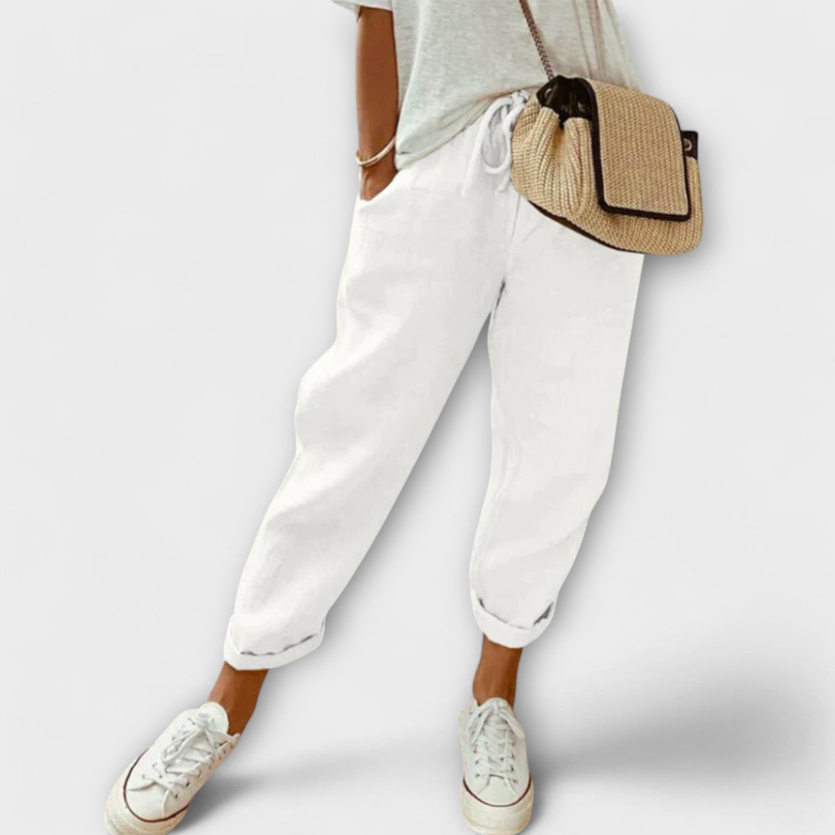Ella | Elegant cotton-linen pants