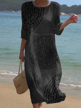 Lucinda | Embroidered Circle Beach Dress
