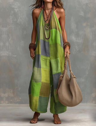 Maelys Relaxed Coastal Jumpsuit in green