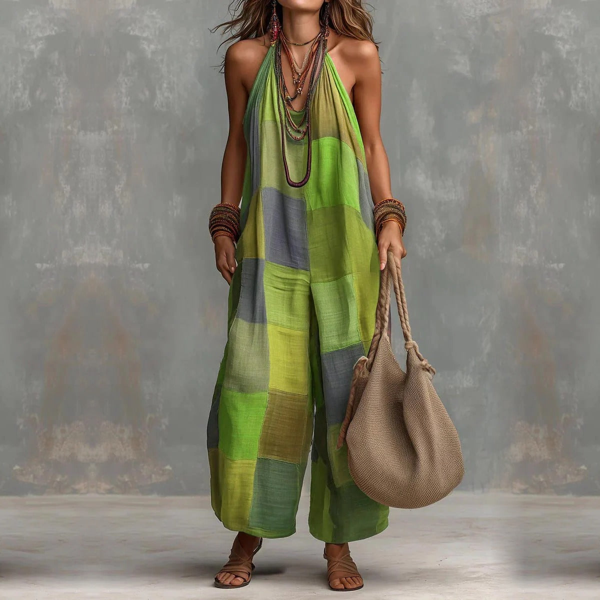 Maelys Relaxed Coastal Jumpsuit in green